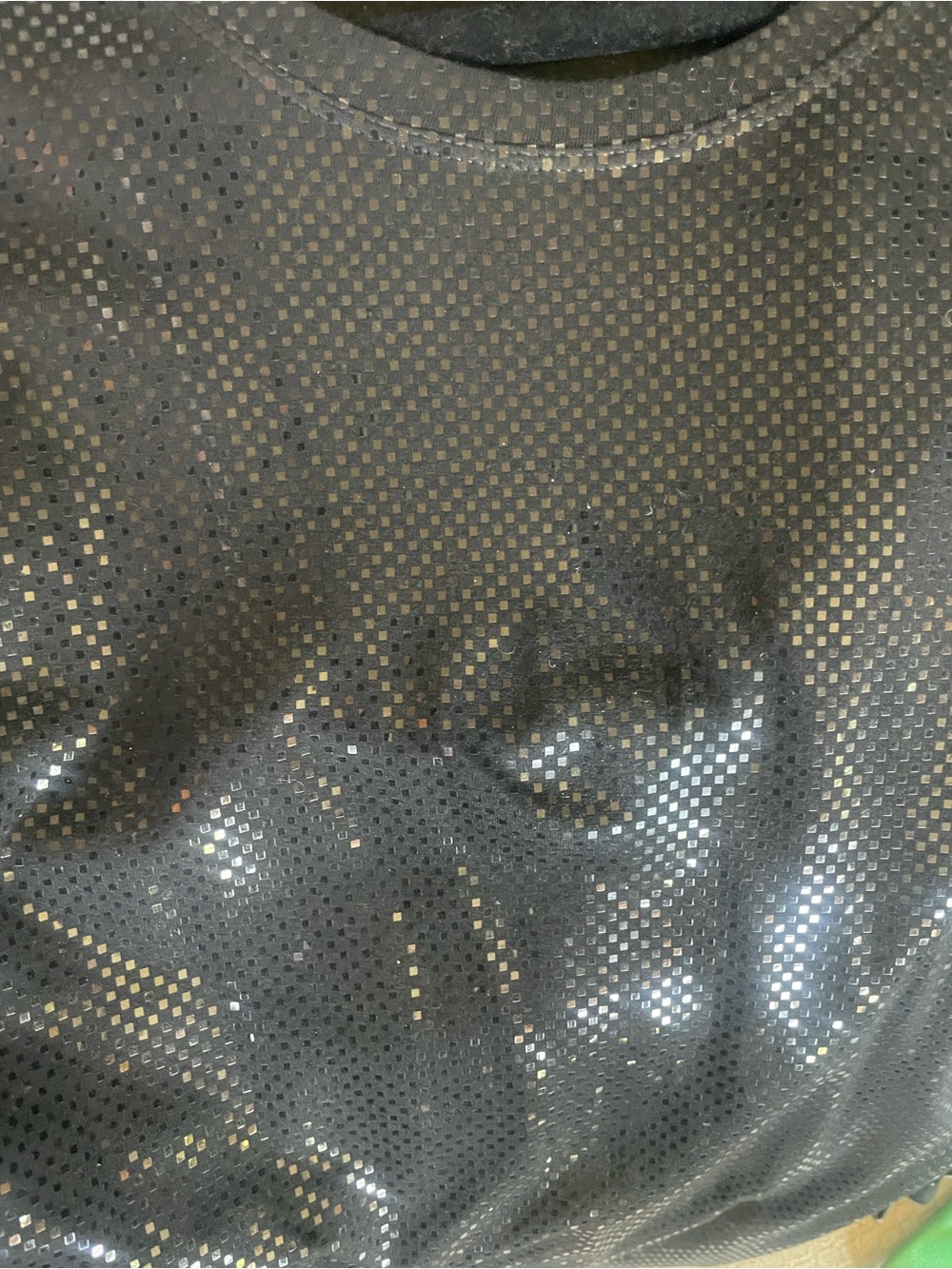 St. John Caviar Collection Black Sequin Short-Sleeve Knit Top - Picture 4 of 5